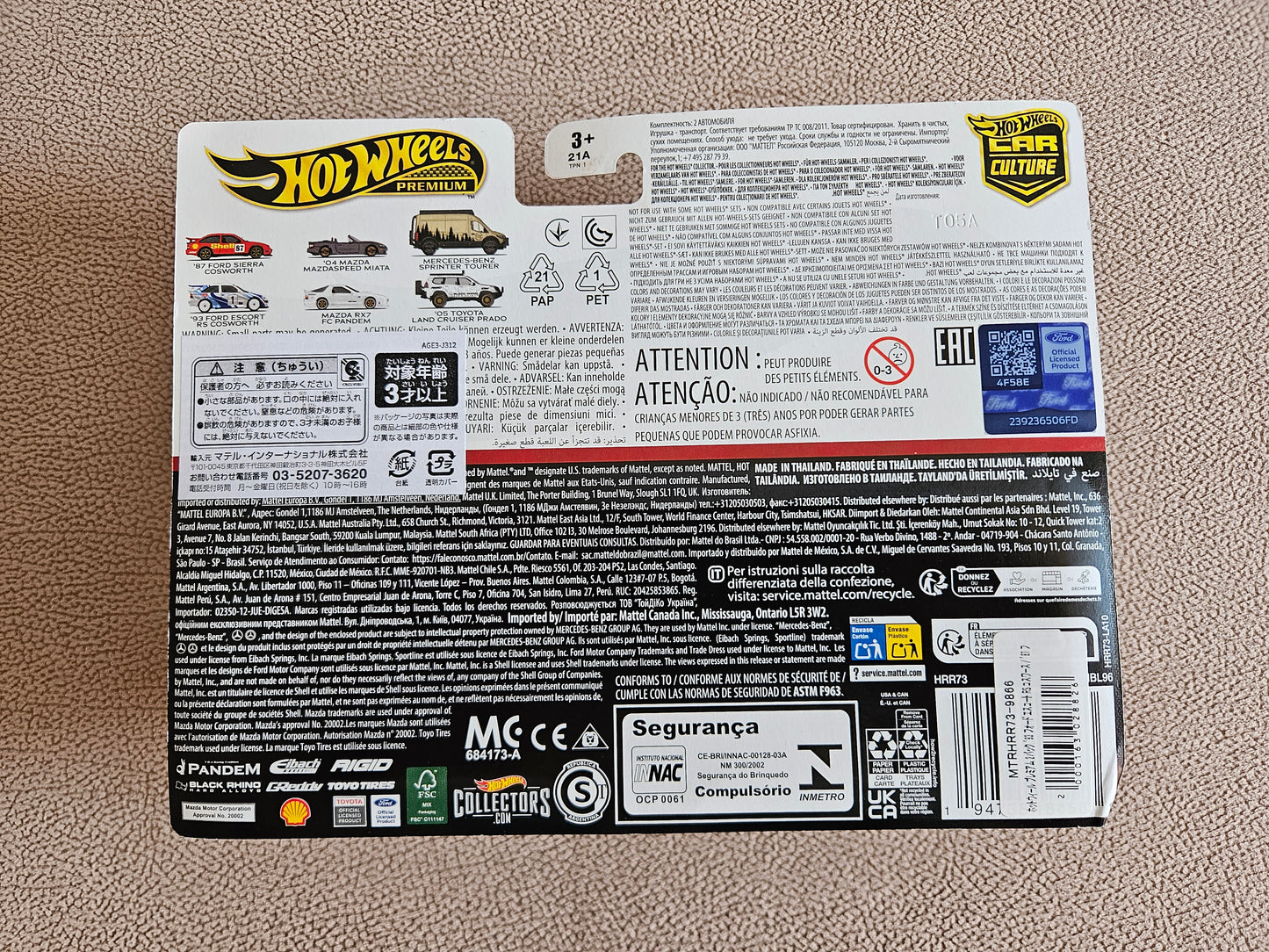 Hot Wheels Premium 2 Pack '87 Ford Sierra Cosworth & '93 Ford Escort RS Cosworth