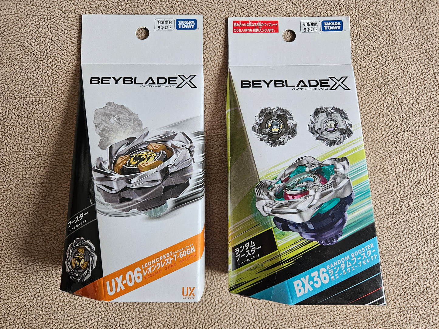 Takara Tomy Beyblade X UX-06 Booster Leon Crest & BX-36 Random Booster