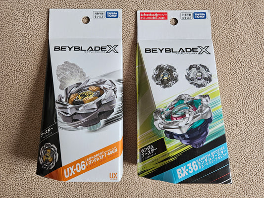 Takara Tomy Beyblade X UX-06 Booster Leon Crest & BX-36 Random Booster