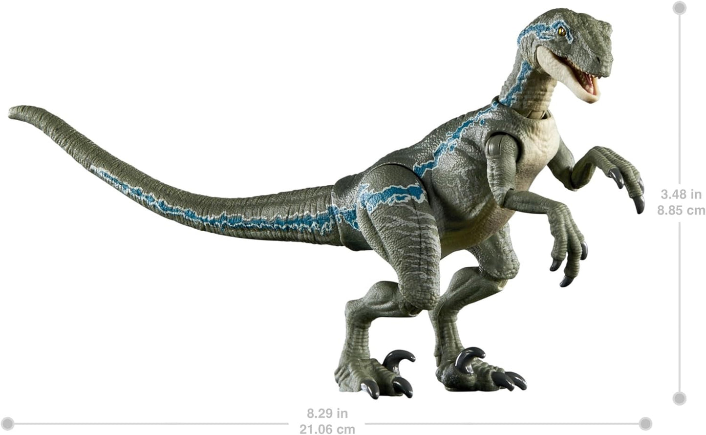 Mattel Jurassic World Hammond Collection Velociraptor Blue Dinosaur