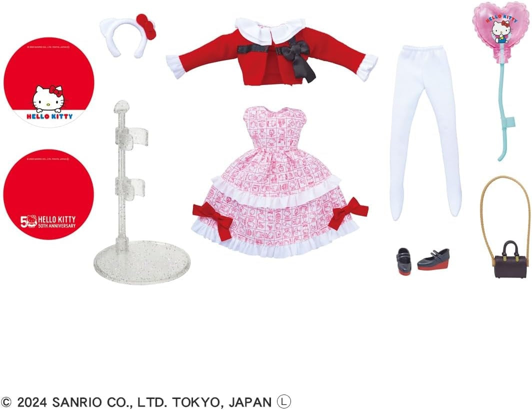 Takara Tomy Licca-chan Doll Photogenic Rica Hello Kitty 50th Anniversary Style