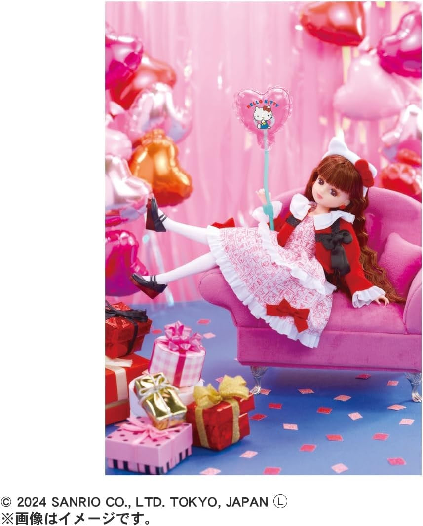 Takara Tomy Licca-chan Doll Photogenic Rica Hello Kitty 50th Anniversary Style