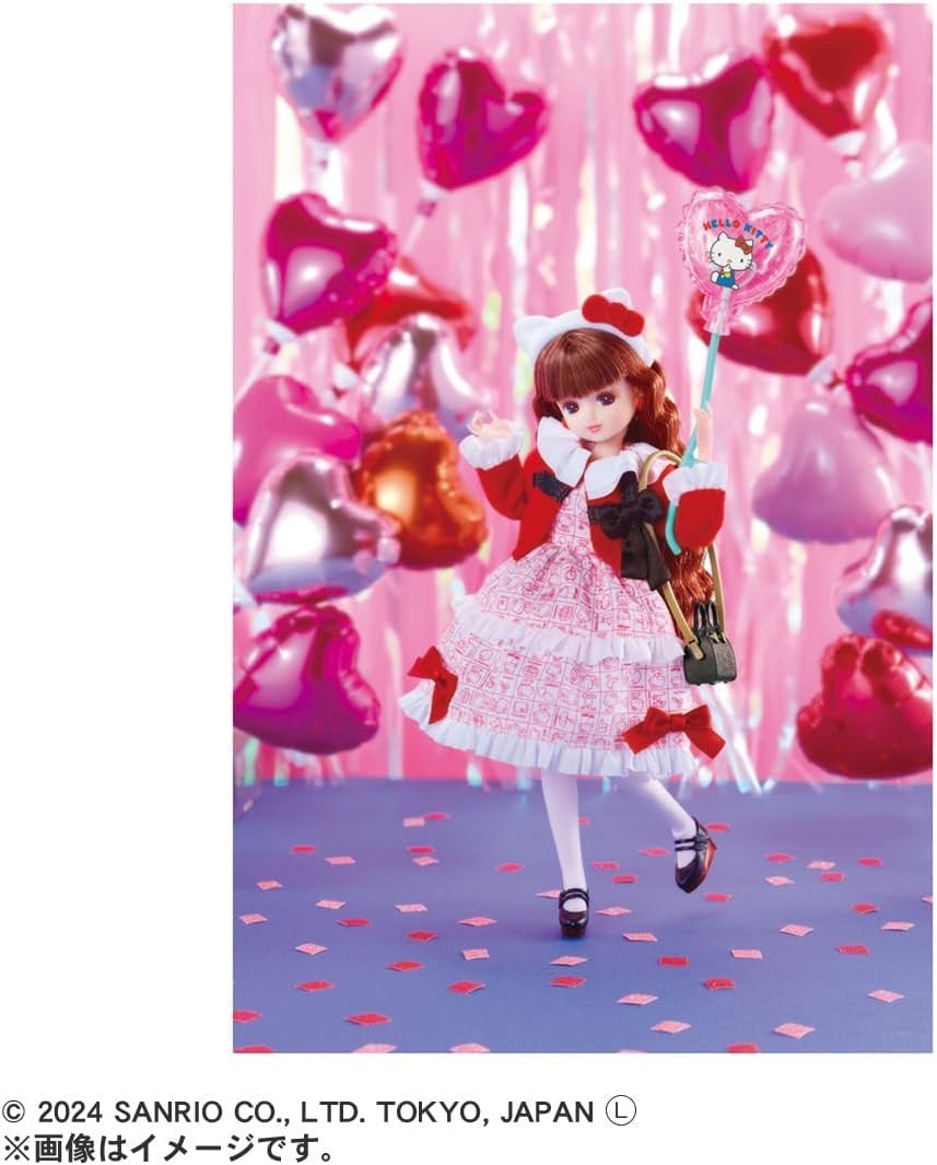 Takara Tomy Licca-chan Doll Photogenic Rica Hello Kitty 50th Anniversary Style