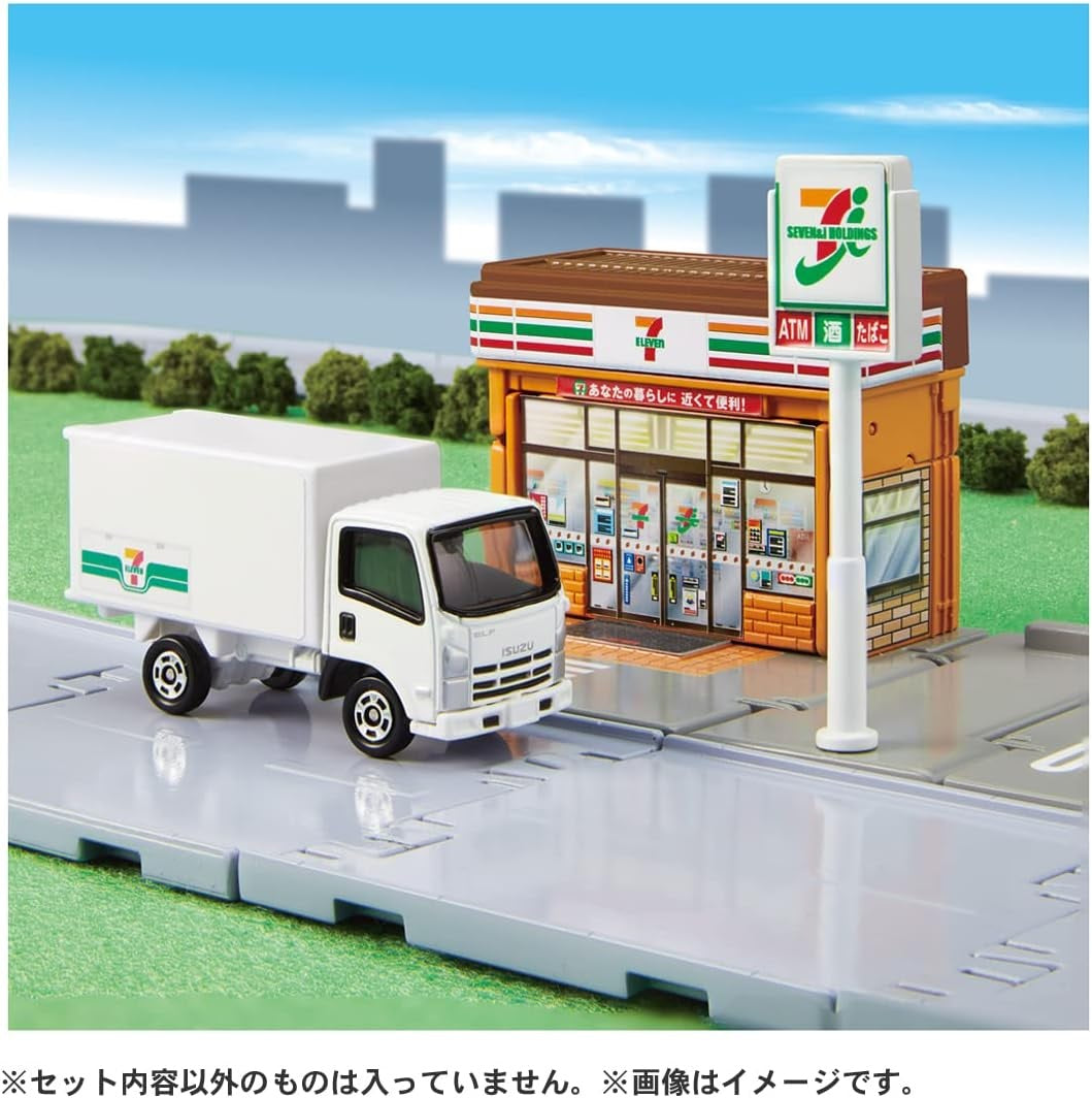 Takara Tomy Tomica World Tomica Town Seven Eleven with Truck 7-11
