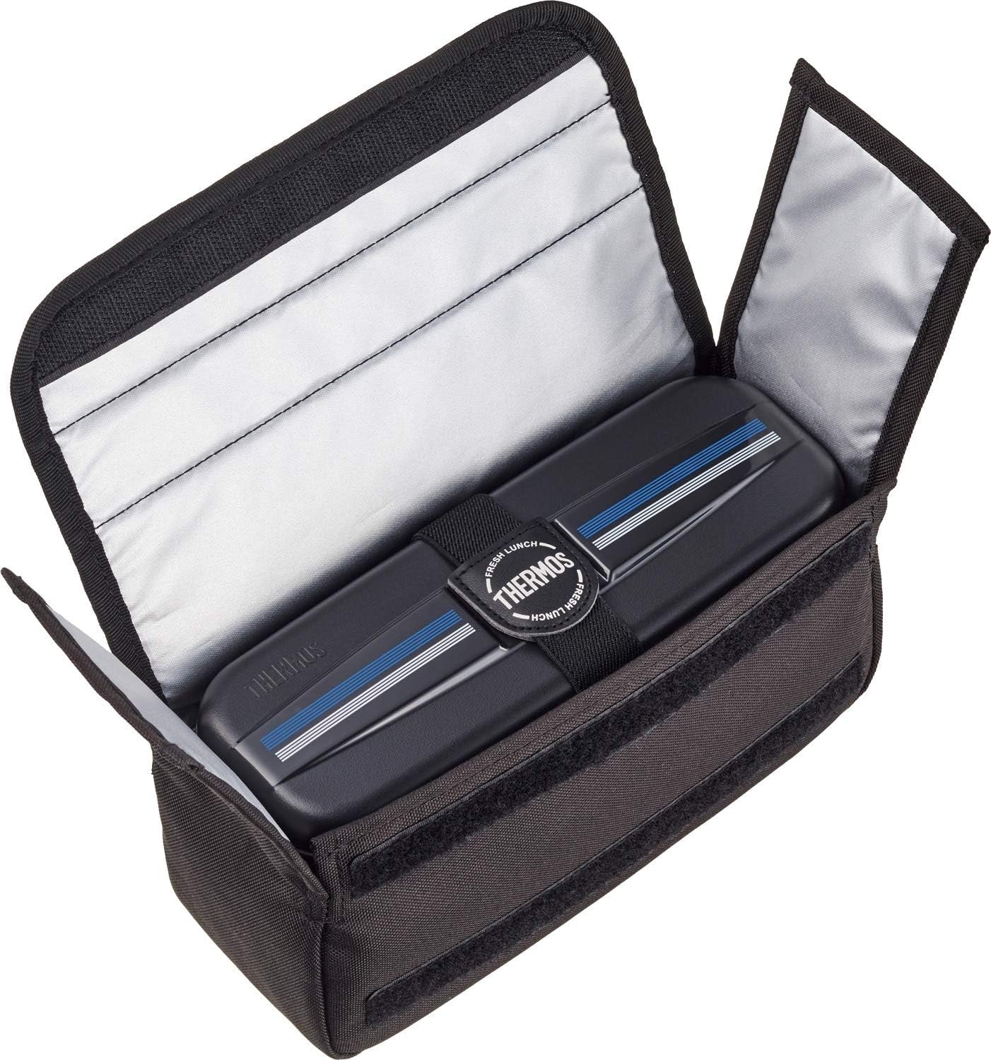 Thermos Black Bento Lunch Box Stainless Steel 1100 ml