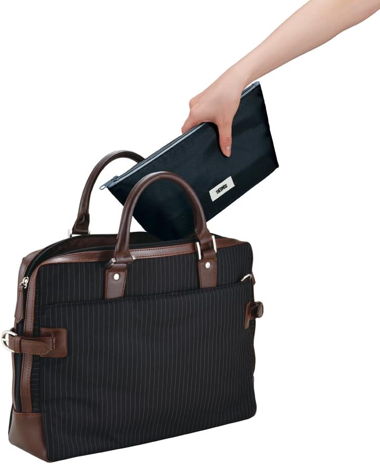 Thermos 2-Tier Slim Fresh Lunch Box with Chopsticks (815 ml) Gray Black