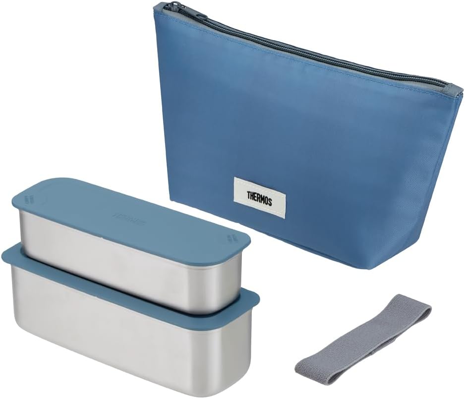 Thermos 2-Tier Slim Fresh Lunch Box (635 ml) Navy