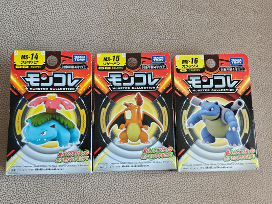 Pokemon Monster Collection Bundle Venusaur, Charizard & Blastoise by Takara Tomy