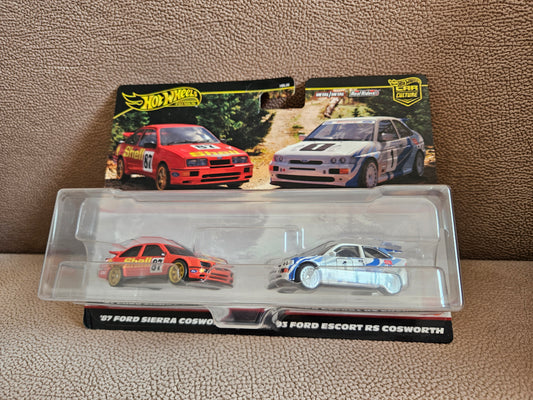 Hot Wheels Premium 2 Pack '87 Ford Sierra Cosworth & '93 Ford Escort RS Cosworth