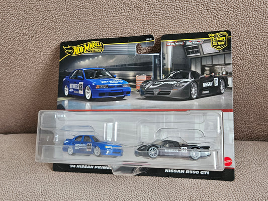 Hot Wheels Premium 2 Pack ’94 Nissan Primera & Nissan R390 GT1 PSL