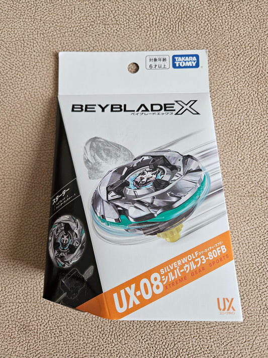 Takara Tomy Beyblade X UX-08 Starter Silver Wolf 3-80FB