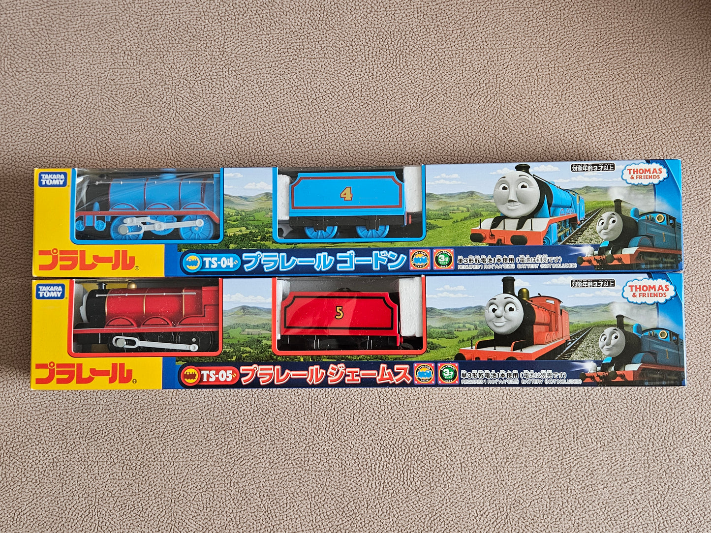 Takara Tomy Plarail TS-04 Gordon & TS-05 James - Thomas & Friends