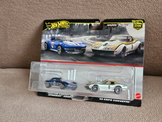 Hot Wheels Premium 2 Pack '69 COPO Corvette & Corvette Stingray Coupe