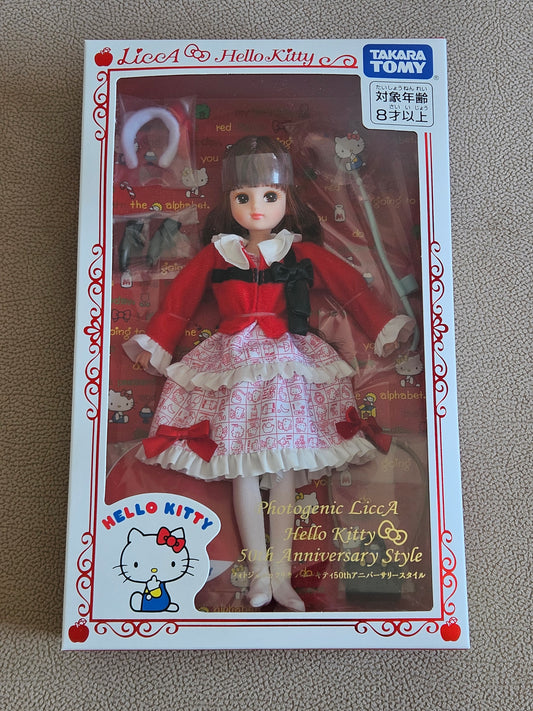 Takara Tomy Licca-chan Doll Photogenic Rica Hello Kitty 50th Anniversary Style