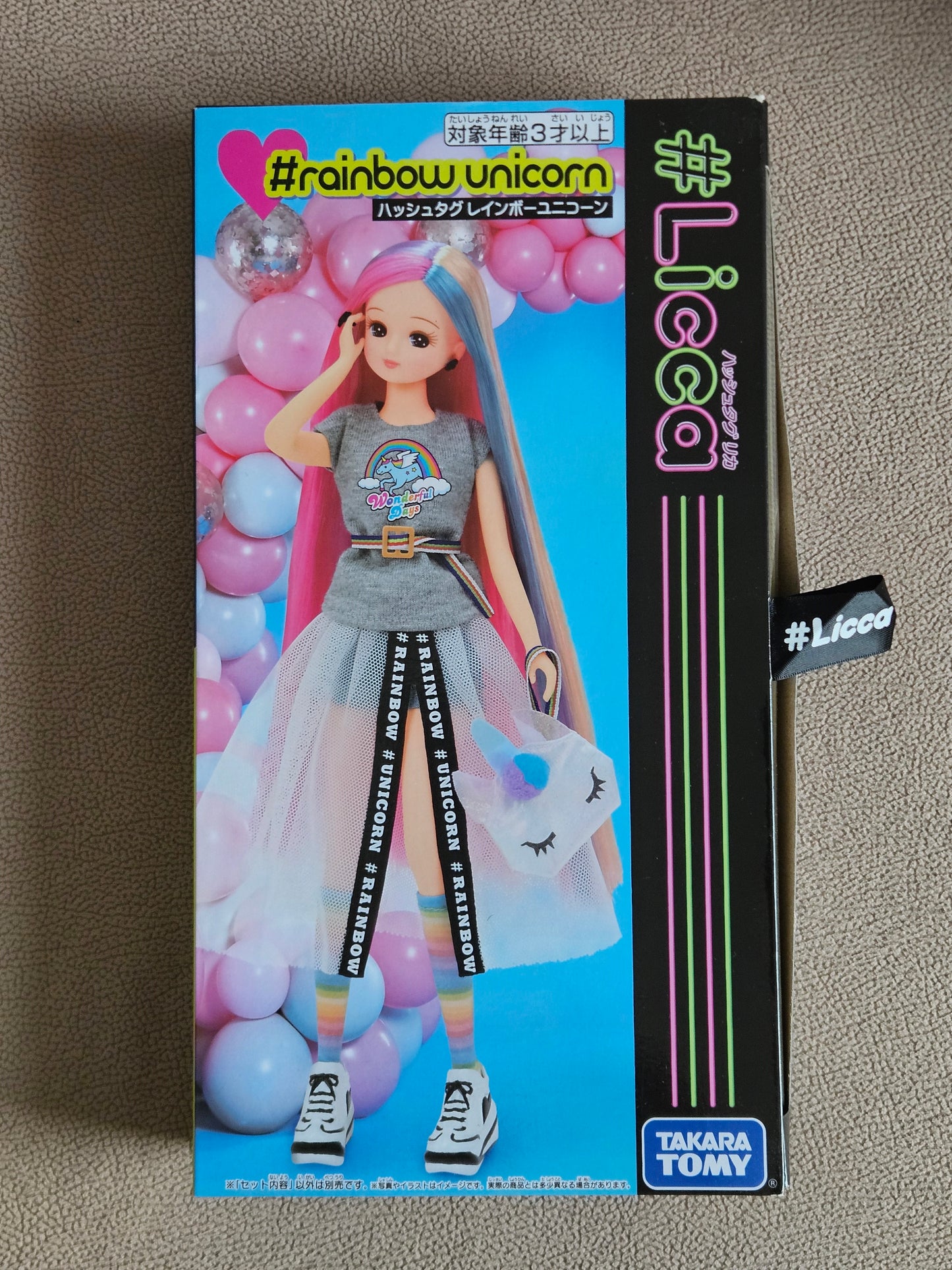 Takara Tomy Licca Chan Doll Rainbow Unicorn