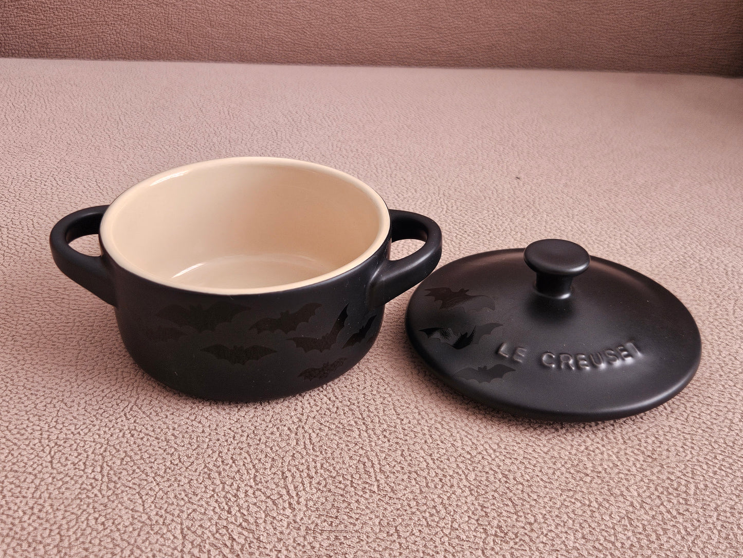 Le Creuset Stoneware Halloween Bat Casserole 250ml - Satin Black - Brand New