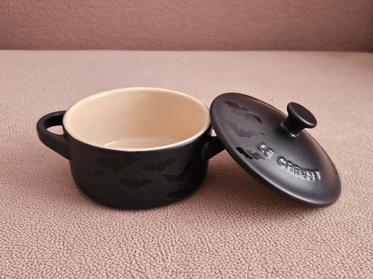 Le Creuset Stoneware Halloween Bat Casserole 250ml - Satin Black - Brand New