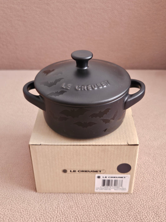 Le Creuset Stoneware Halloween Bat Casserole 250ml - Satin Black - Brand New