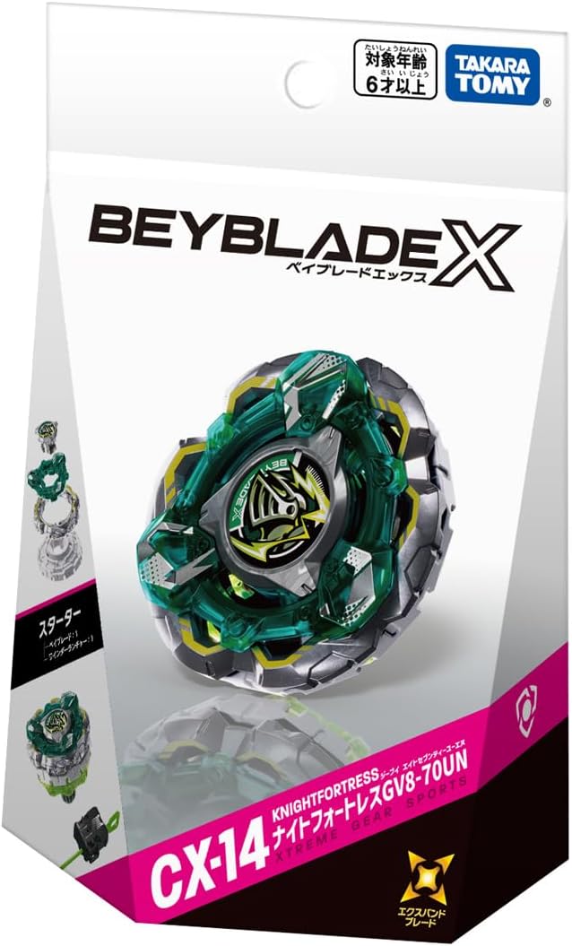 Takara Tomy Beyblade X CX-14 Starter Nightfortress GV8-70UN