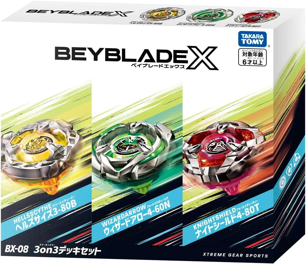 Takara Tomy Beyblade X BX-08 3on3 Deck Set