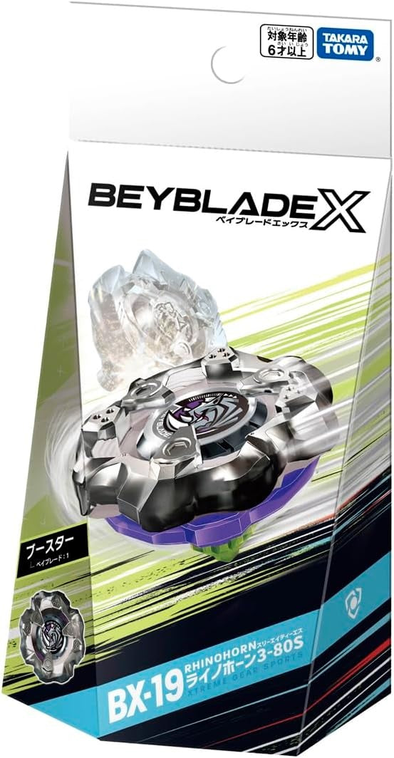 Takara Tomy Beyblade X 2023 BX-19 Rhino Horn 3-80S