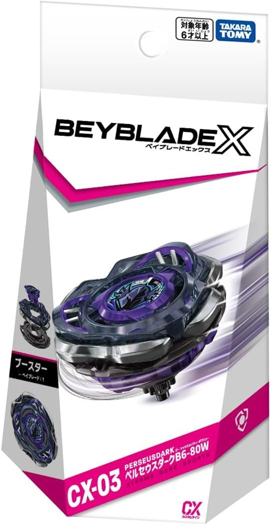 Takara Tomy Beyblade X CX-03 Booster Perseus Dark B6-80W