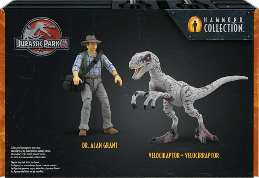 Jurassic Park III Hammond Collection Dr. Alan Grant & Velociraptor 2-Pack