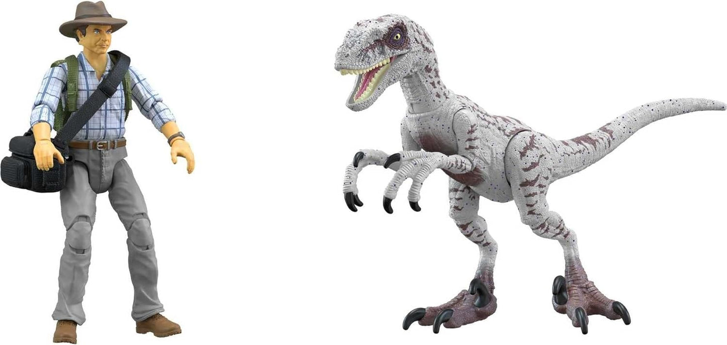 Jurassic Park III Hammond Collection Dr. Alan Grant & Velociraptor 2-Pack