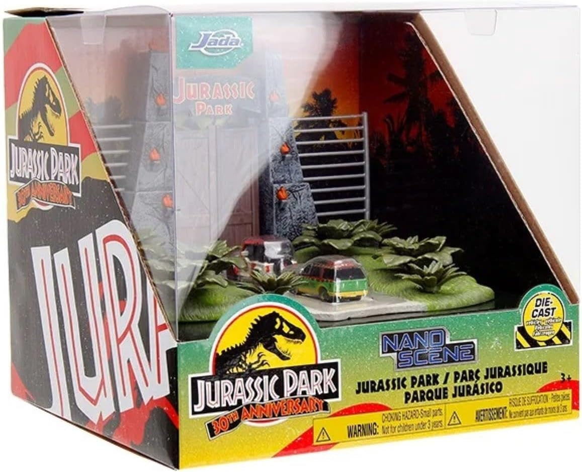 Jada Toys JURASSIC PARK Ford Jeep Nano Scene Diorama