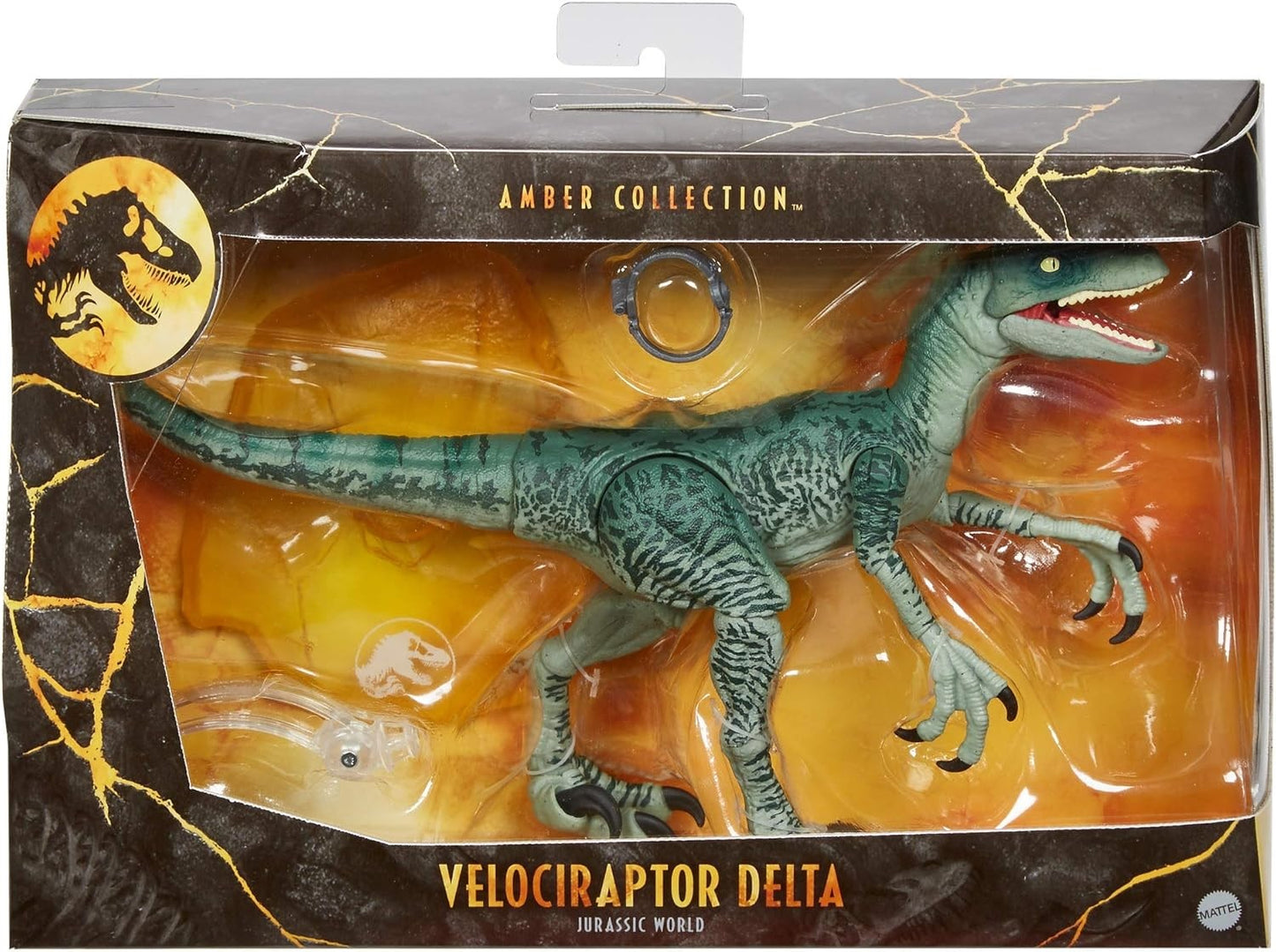 Jurassic World Amber Collection Velociraptor Delta 6 inch Dinosaur
