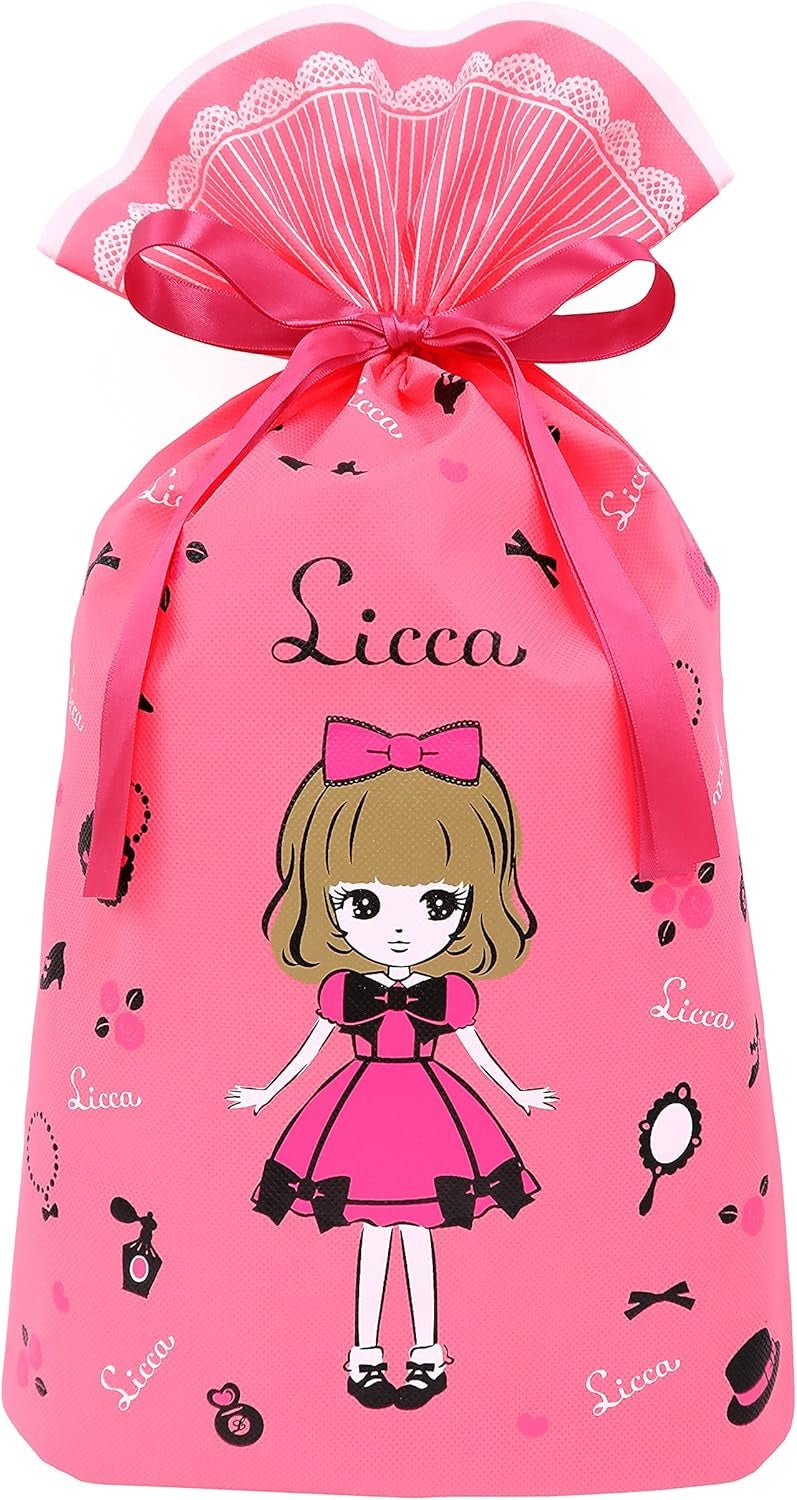 Takara Tomy Licca-Chan Wrapping Bag Gift Bag L Pink