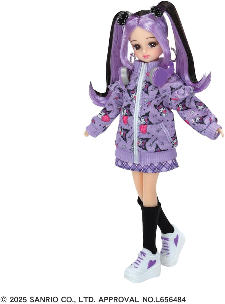 Takara Tomy Licca-Chan Kuromi DX Casual & Purple Dress Set