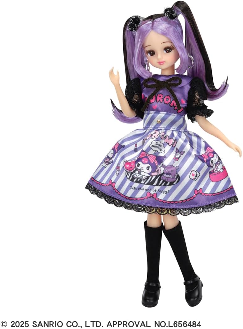Takara Tomy Licca-Chan Kuromi DX Casual & Purple Dress Set