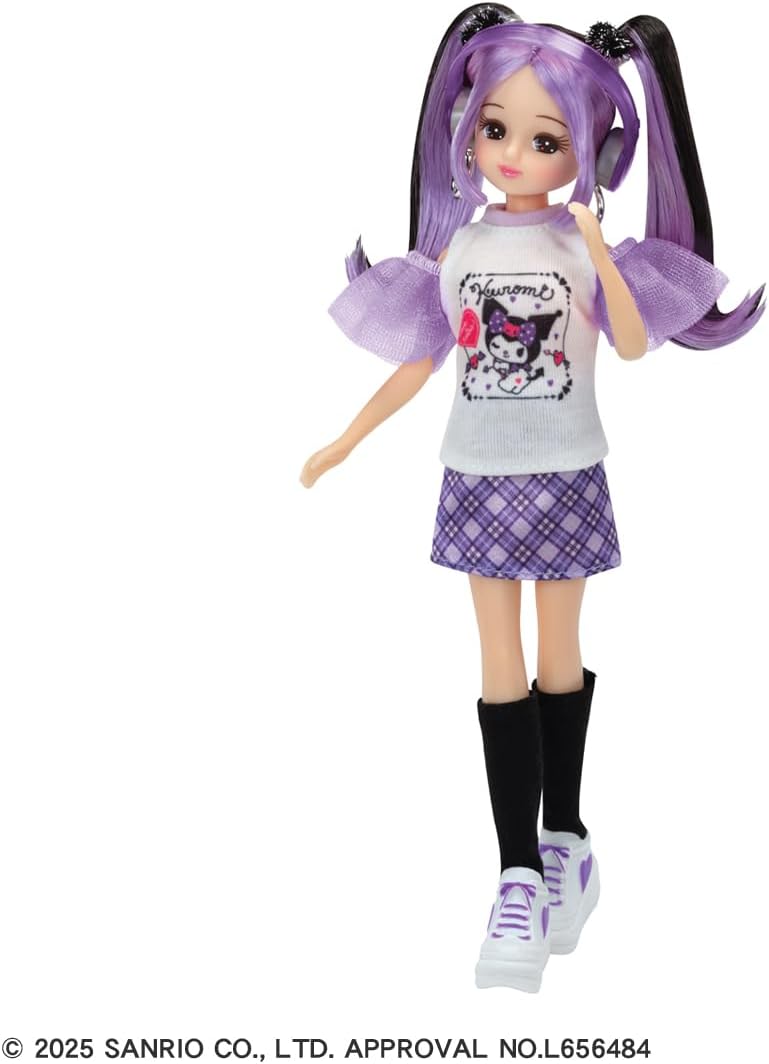 Takara Tomy Licca-Chan Kuromi DX Casual & Purple Dress Set