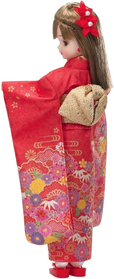 Takara Tomy Licca-chan Doll LD-30 Red Kimono Dress