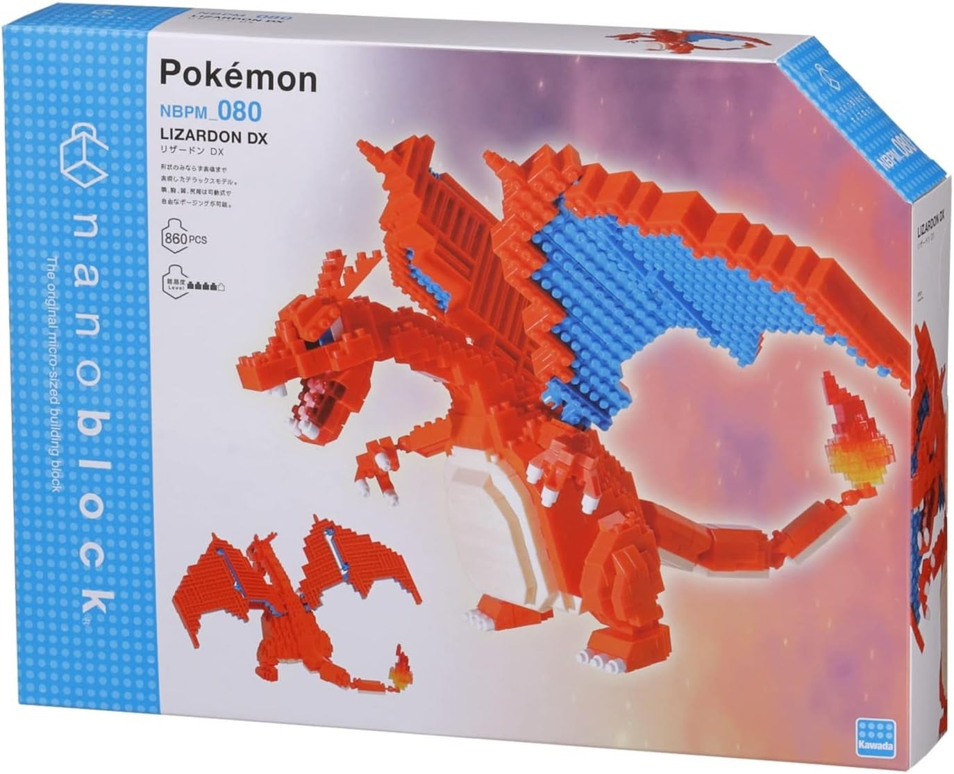 Kawada Nanoblock Pokemon Charizard ‎NBPM_080 DX Building Toy