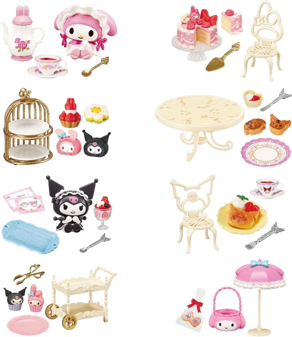 Re-Ment Sanrio My Melody Kuromi Sweet Tea Party (Full sets of 8)