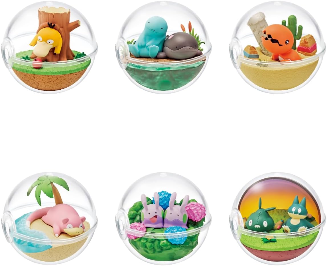 Re-Ment Pokemon Terrarium Collection Relaxing Moments (6 Pack Box) Full Set