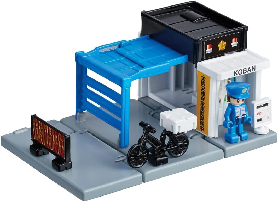 Takara Tomy Tomica Police Box (with Police Officer & Bike)