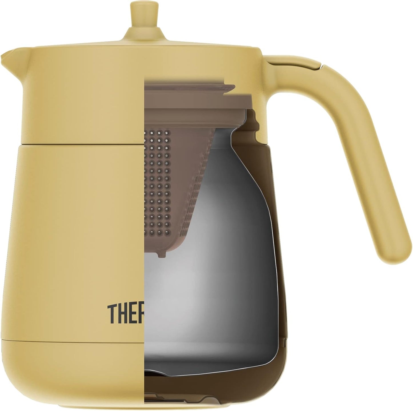 Thermos Vacuum Insulated Teapot with Strainer 700ml Beige